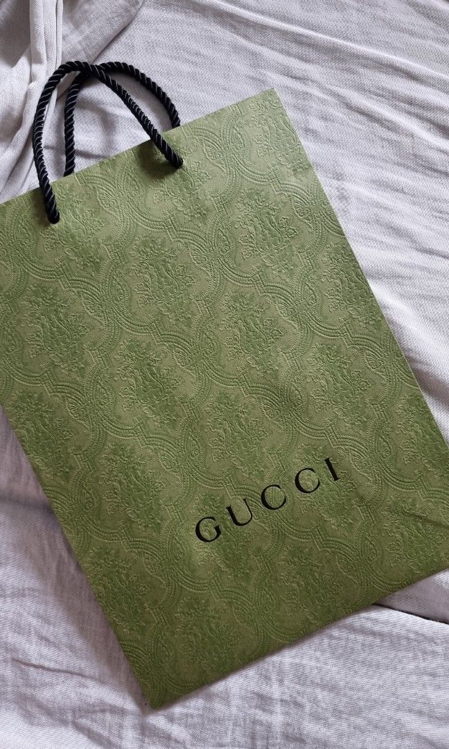Gucci green paper bag shop
