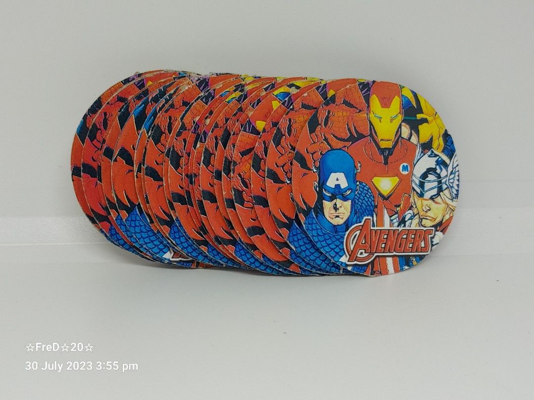 Avengers 2 Local Pogs (21pcs) (Category: Raw Singles) located in San Pablo. Submitted by fredambion (Listing ID 1250886416, Image 2). Description: *Please Take Time To Read Descriptions & Check The Photos *What You See Is What You Get *Avengers Local Pogs *All For Only 20 / 21pcs *No Doubles *Good For Collection *Like New To Well Used Condition *Manage Your Expectation *Payment via Gcash or Palawan Express *Shipping via JRS Express Door to Door o