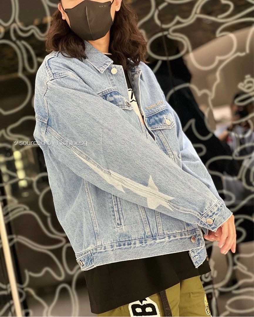BAPE METAL LOGO PIN DENIM JACKET, Men
