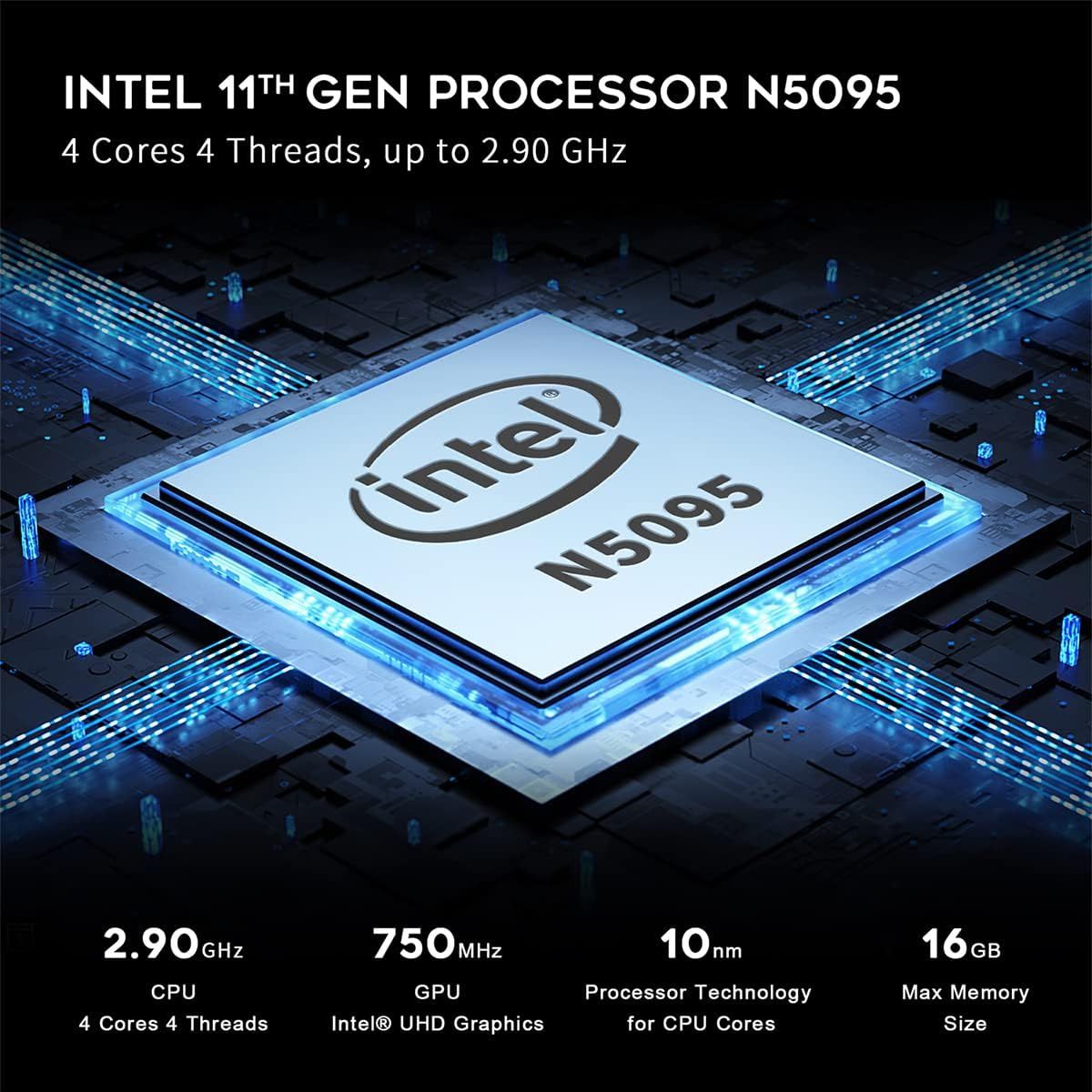 Beelink U59 Pro Mini PC Intel 11th Gen Celeron N5105 DDR4 8GB 16GB SSD  512GB Wifi BT Dual 1000M LAN Mini Computer