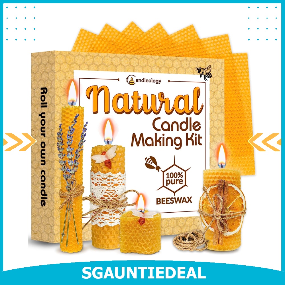 Beeswax Candle Making Kit - All-Inclusive DIY Candle Making Kit for ...