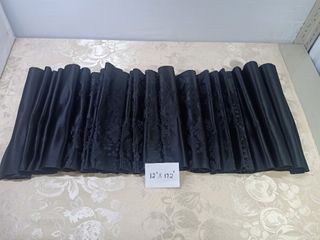 Black fabric silk for obi belt from Japan 495 *124