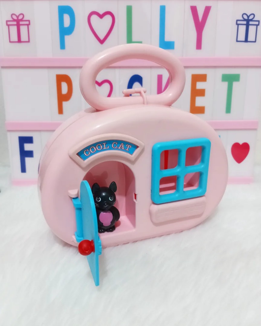 Polly Pocket Pets Shop Vintage Pet blue bird casetta house + 2
