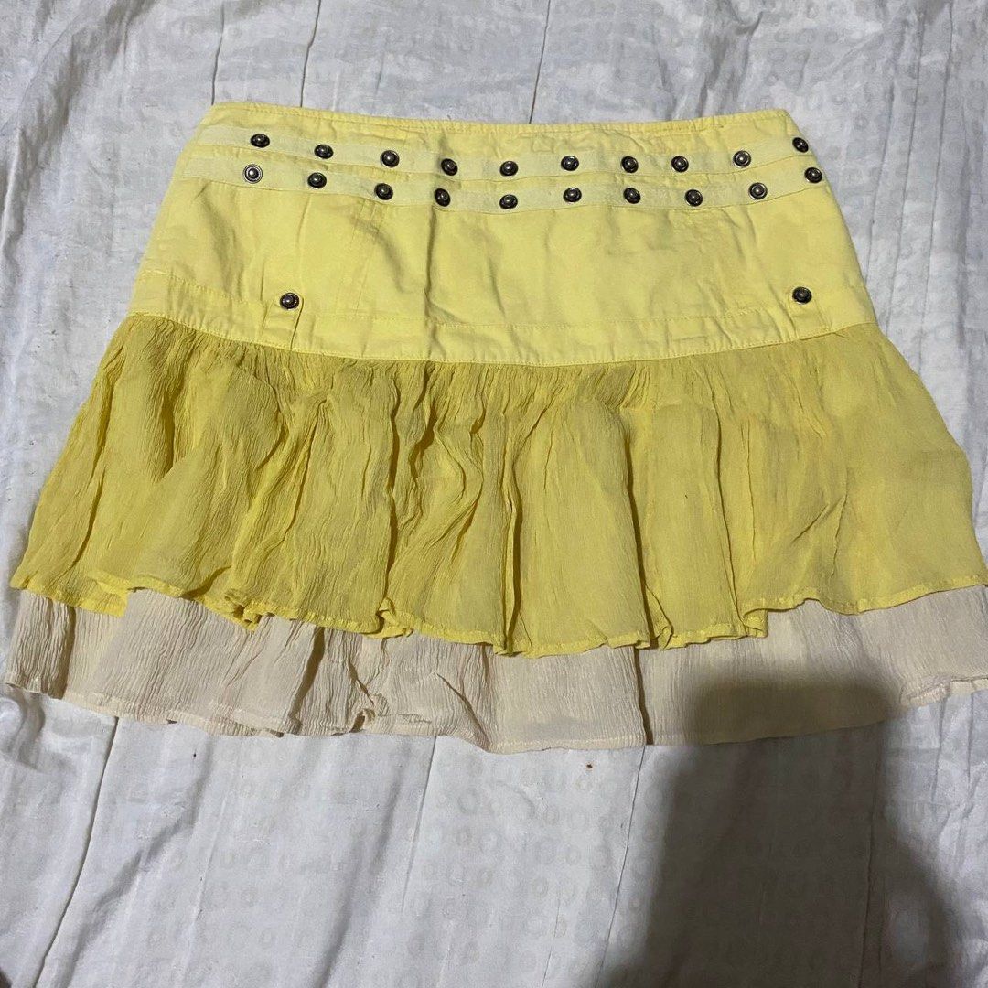 Boho flowy yellow skirt best sale