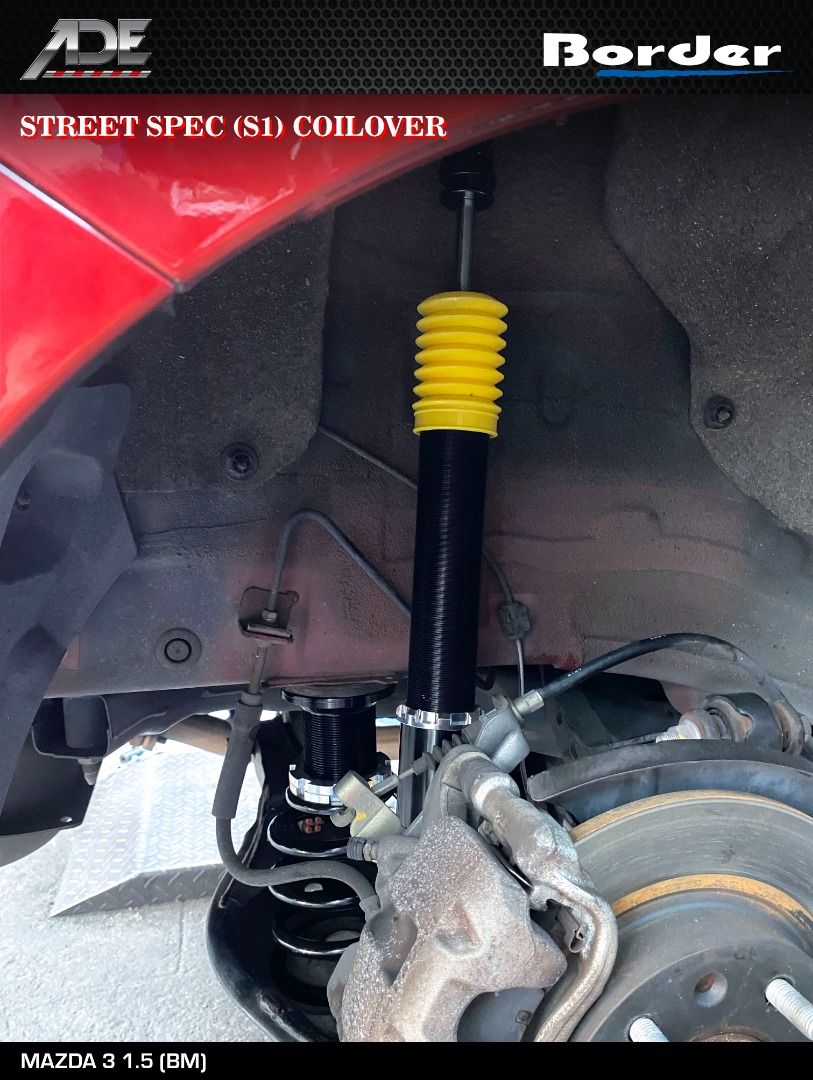 BORDER STREET SPEC (S1) COILOVER ON MAZDA 3 1.5 (BM), Car Accessories ...