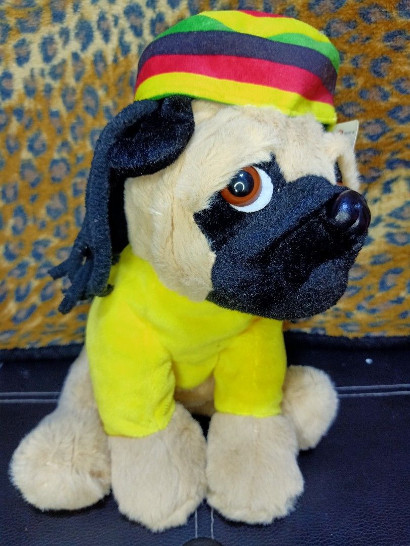 BRAND NEW BOB MARLEY PUGS AND KISSES DOG PLUSH Hobbies Toys