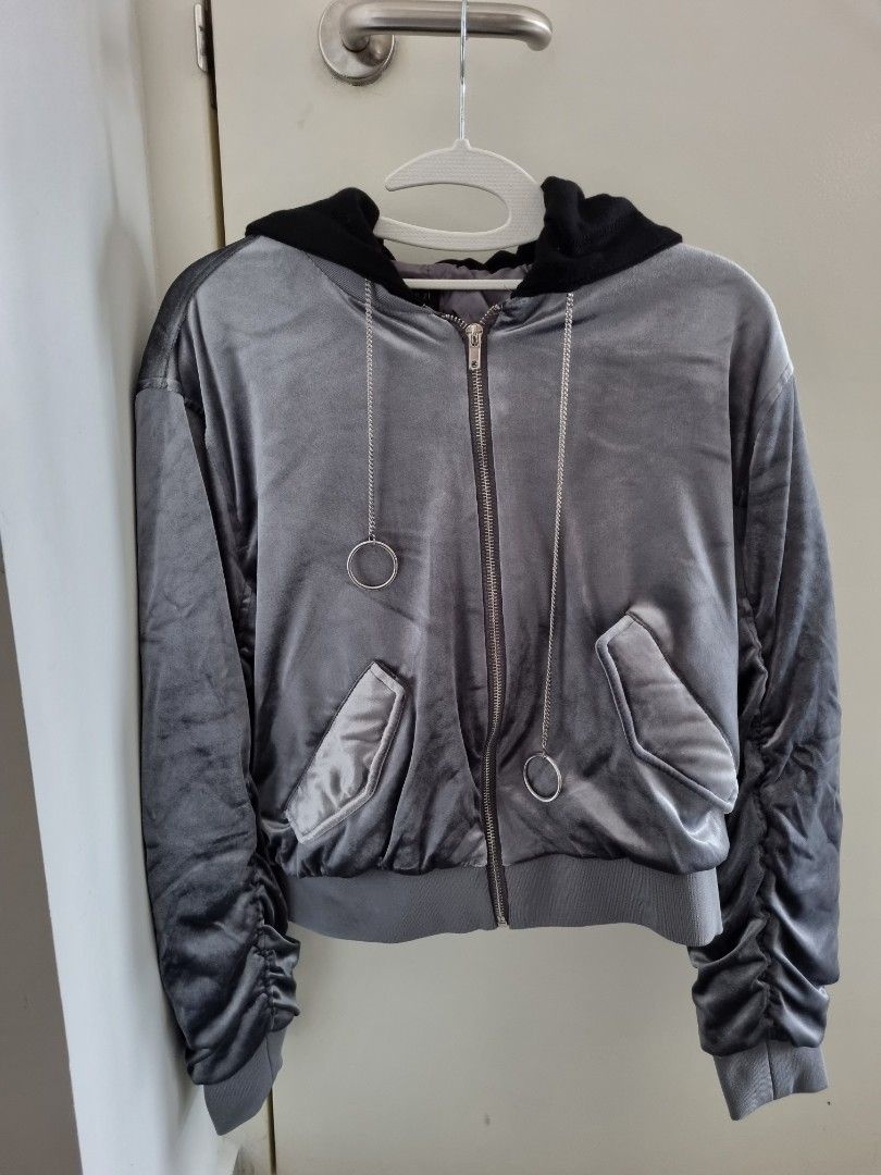 Forever 21 satin bomber jacket shop
