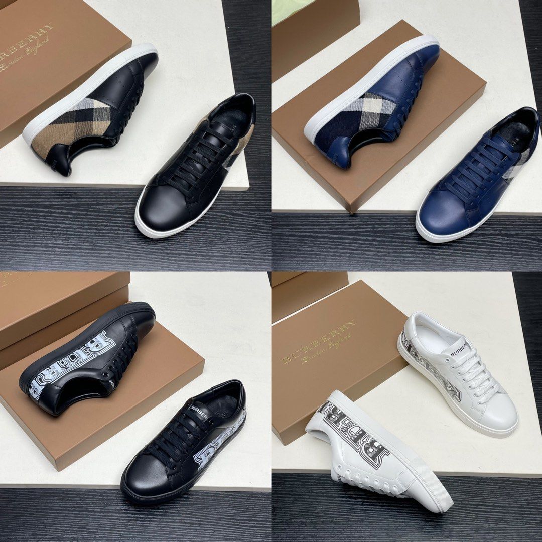 Burberry sneakers mens silver outlet