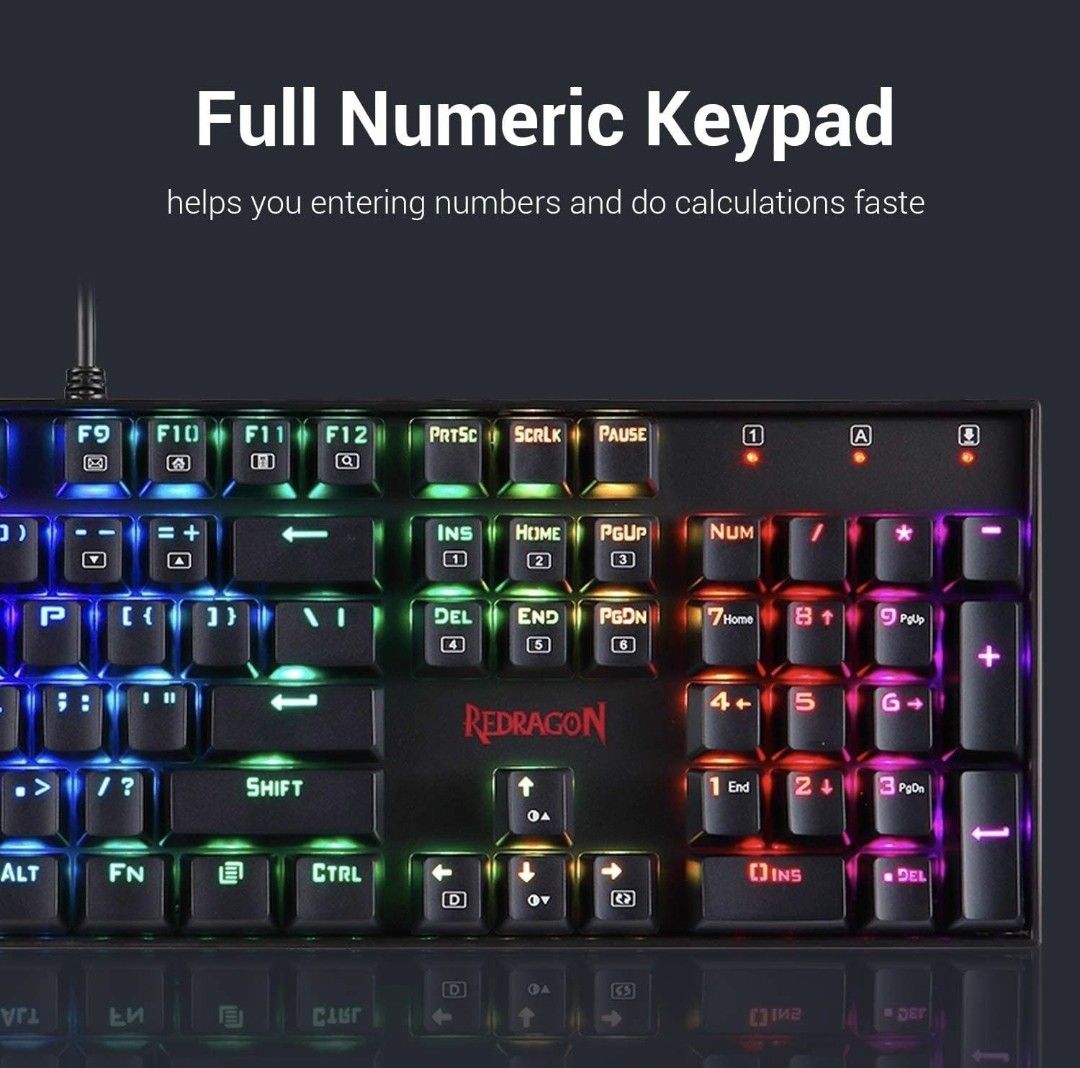Keyboard C4 C4)Redragon K551 RGB Mechanical Gaming Keyboard , LED Backlit Wired ...