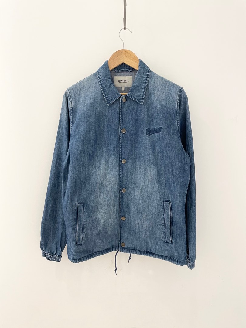 Carhartt wip clearance denim coach jacket
