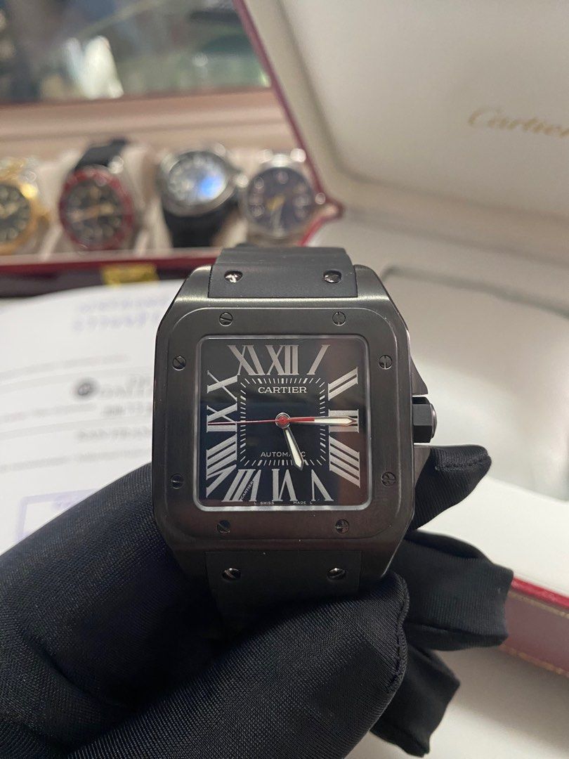Cartier santos carbon hot sale