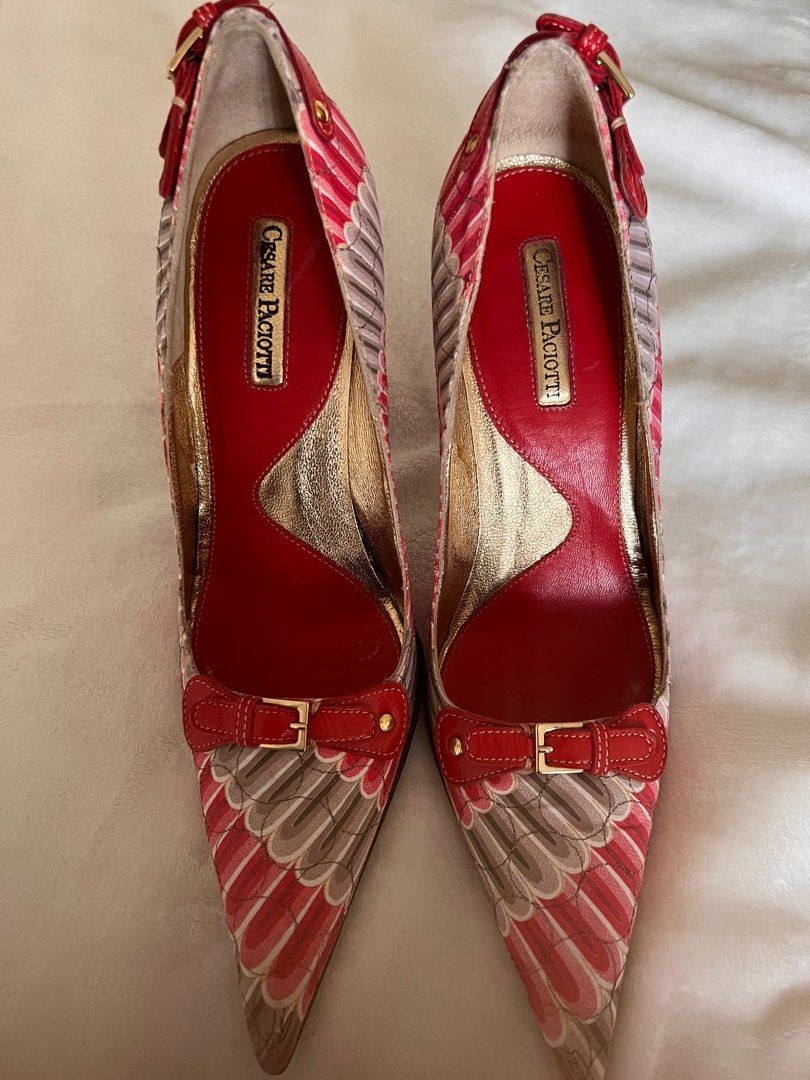 Cesare Paciotti Red shoes Luxury Sneakers Footwear on Carousell