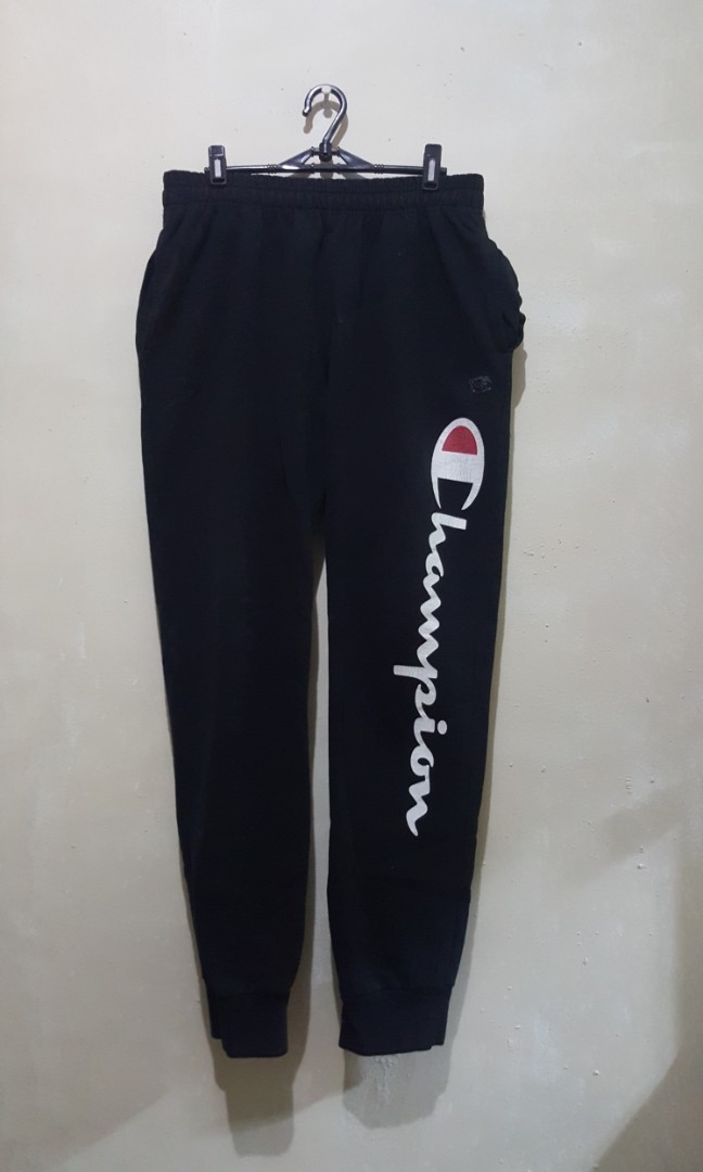 Champion Side Big Logo Jogger Pants (Authentic), Men's Fashion, Bottoms,  Joggers on Carousell