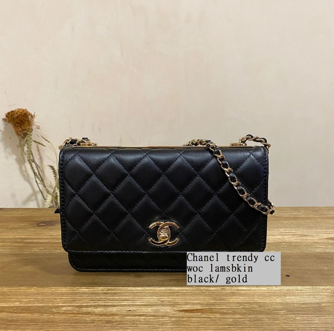 Chanel classic WOC wallet on chain GHW, Luxury, Bags & Wallets on Carousell