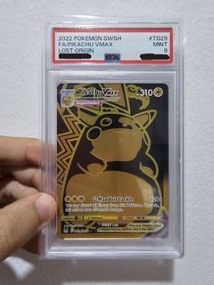  Pokemon - Pikachu VMax - TG29 - Trainer Gallery - Lost Origin -  Full Art - Black & Gold Holo Foil Card : Toys & Games