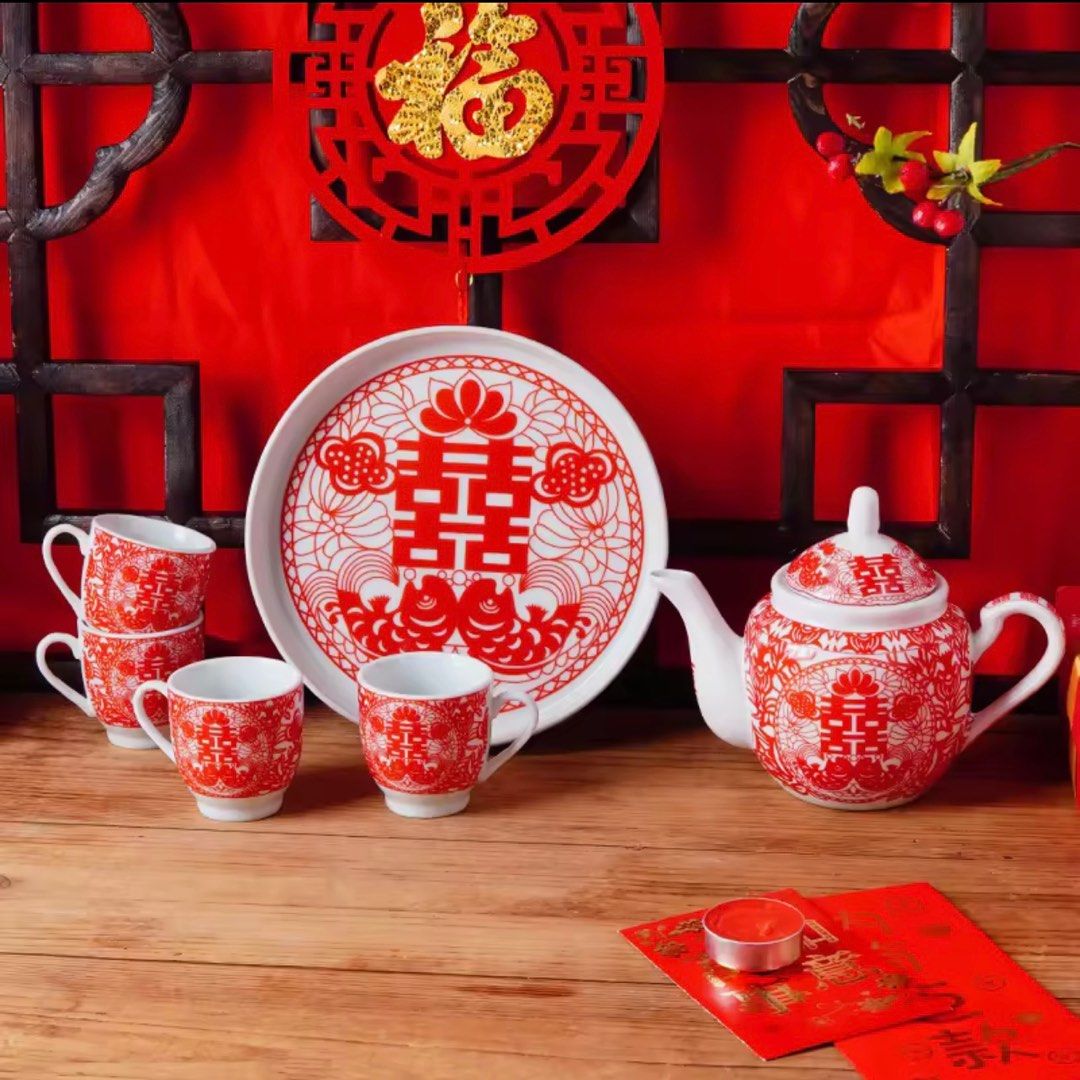 Chinese Wedding Tea Set, Furniture & Home Living, Kitchenware