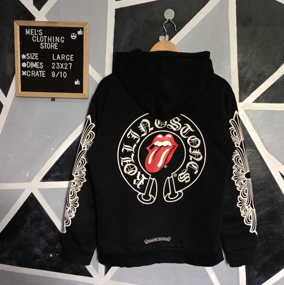Chrome hearts rolling stones hoodie top
