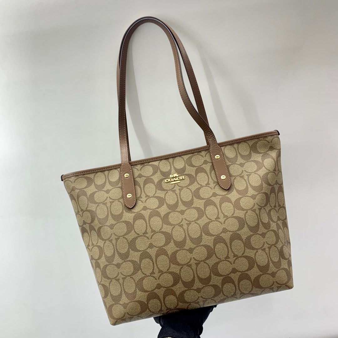 COACH F58282 SIGNATURE BROWN TOTE BAG 237027981 ;, Luxury, Bags ...