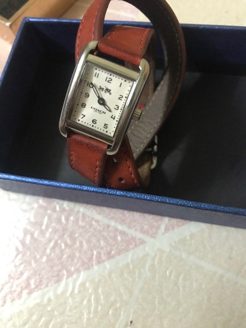 COACH Thompson Stainless Steel Double Wrap Watch Luxury