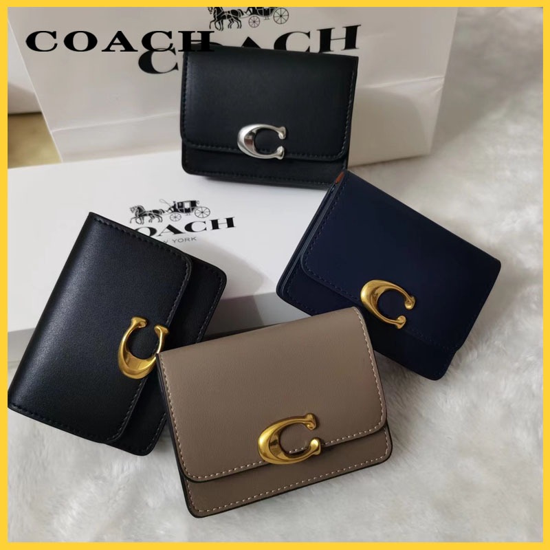 Coach leather women's discount wallets