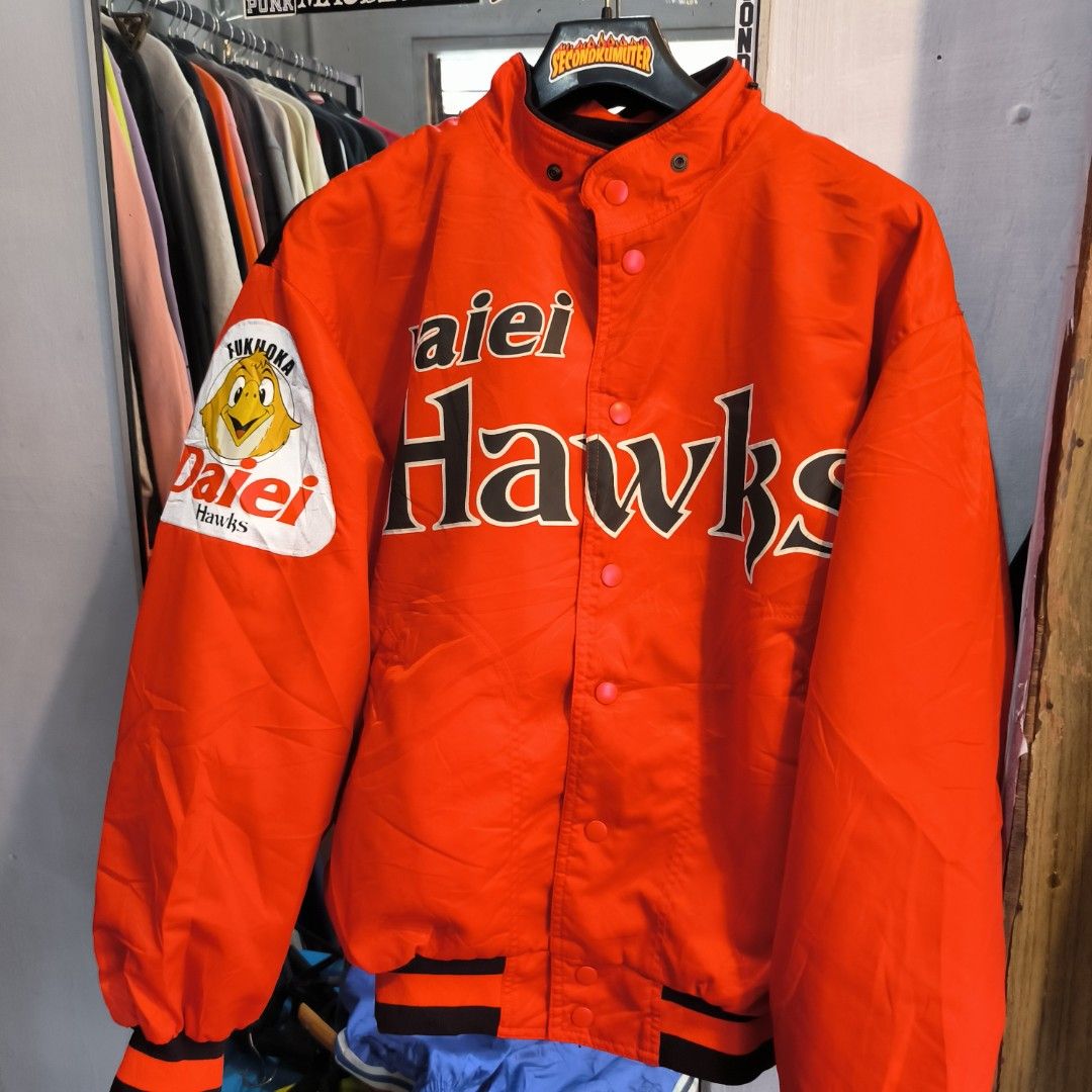 DAIEI HAWKS VINTAGE RARE VARSITY JACKET ORIGINAL SECOND DAIEI HAWKS VINTAGE RARE VARSITY JACKET ORIGINAL SECOND