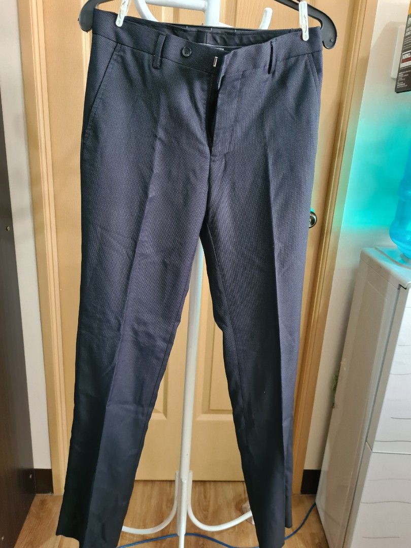 Dansen Men's Black Slim Fit Trousers (Category: Trousers) located in Paranaque City. Submitted by annefashion23 (Listing ID 1250824480, Image 1). Description: 1. Brand-new with price tag 2. Style: 2 button slim fit 3. Color: black 4. Size: 29 inches 5. Composition: 73% polyester 27% ryon.
