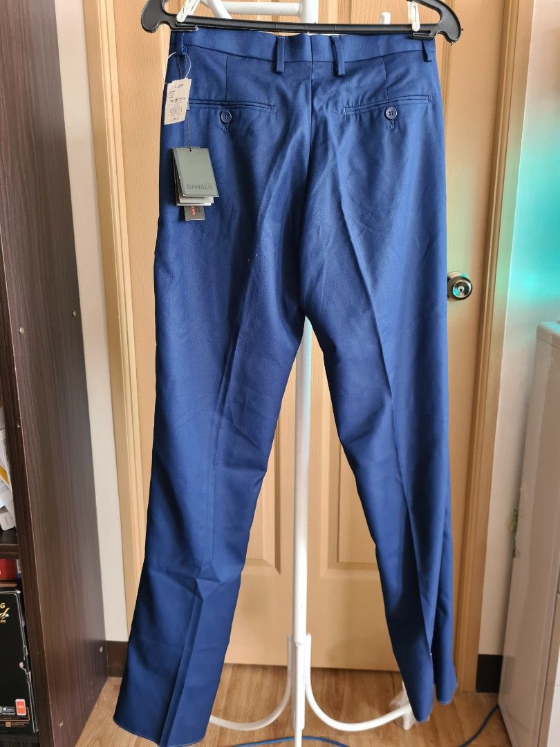 Dansen Men's Blue Slim Fit Trousers (Category: Trousers) located in Paranaque City. Submitted by annefashion23 (Listing ID 1250823799, Image 2). Description: 1. Brand-new with price tag 2. Style: flat front slim fit 3. Color: blue 4. Size: 29 inches 5. Composition: 65% polyester 35% rayon.
