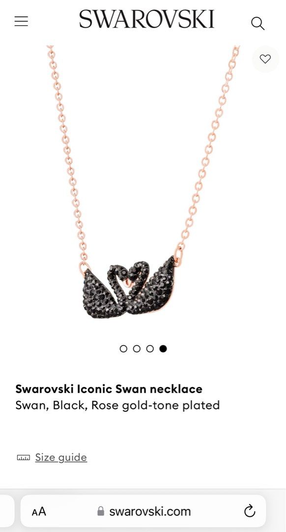 Swarovski two black swan necklace deals