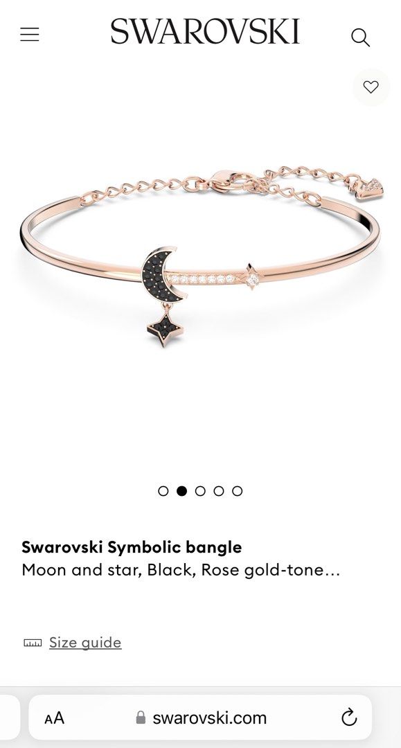 Defect Sale Swarovski Symbolic Moon Star Bangle Women s