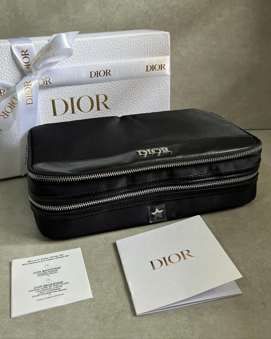 Dior beauty organizer with two compartments and BRUSH SET ( box and