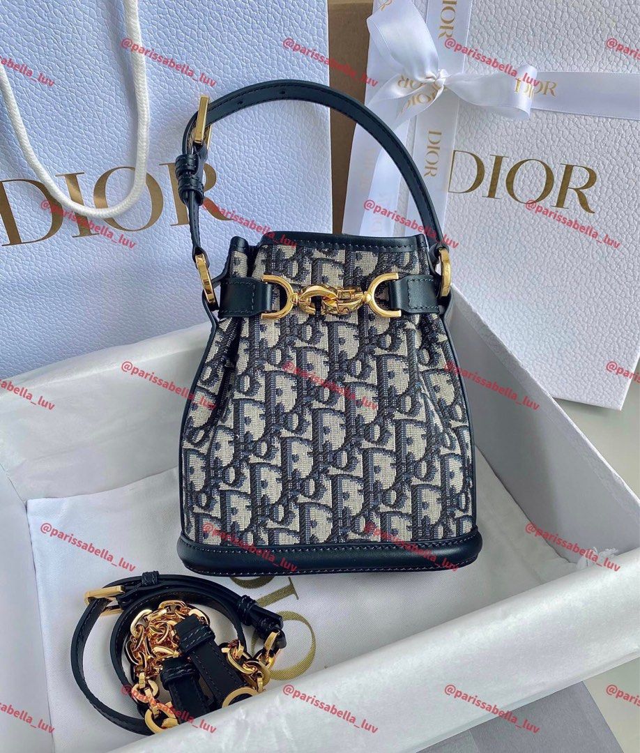 Christian Dior DIOR OBLIQUE 2023 SS SMALL C'EST DIOR BAG Blue Dior Oblique  Jacquard