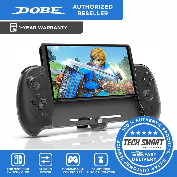 DOBE Switch Handheld Controller Compatible with Nintendo Switch/Switch OLED (Category: Controllers) located in Las Pinas. Submitted by techsmartph (Listing ID 1250869660, Image 1). Description: * [Designed for Switch/Switch OLED] Switch handheld controller grip is specially designed for Switch/Switch OLED gaming consoles, adopting Type-C direct connection that achieves plug and play, providing better performance without signal delay (Please turn 
