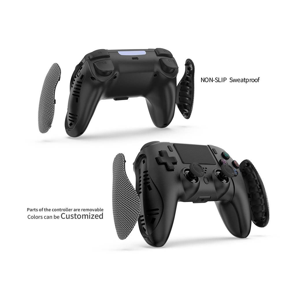 DOBE Wireless Bluetooth Gamepad for PS4 Playstation 4 Controller with Six-axis Dual-Motor Vibration Function (Category: Controllers) located in Las Pinas. Submitted by techsmartph (Listing ID 1250869524, Image 3). Description: * This product is a Bluetooth handle suitable for PS4 host. * Beautiful and elegant design. * It uses TYPE-C USB plug cable and PS4 host to pair the code. * After the code is coded, it can be operated wirelessly. * Support 