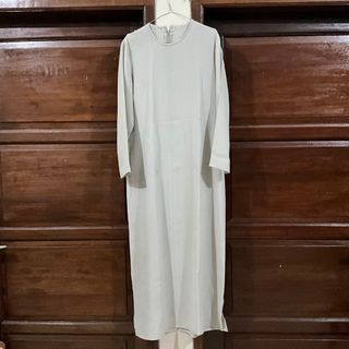 Dress wanita/gamis sage green