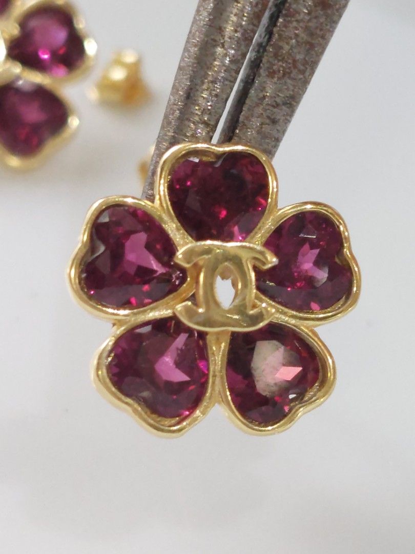 Garnet earrings hot sale 14k gold