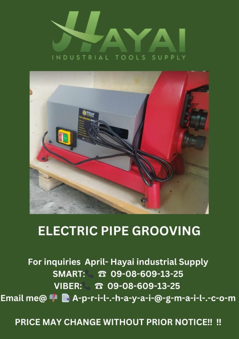 Electric pipe grooving, Commercial & Industrial, Construction Tools ...