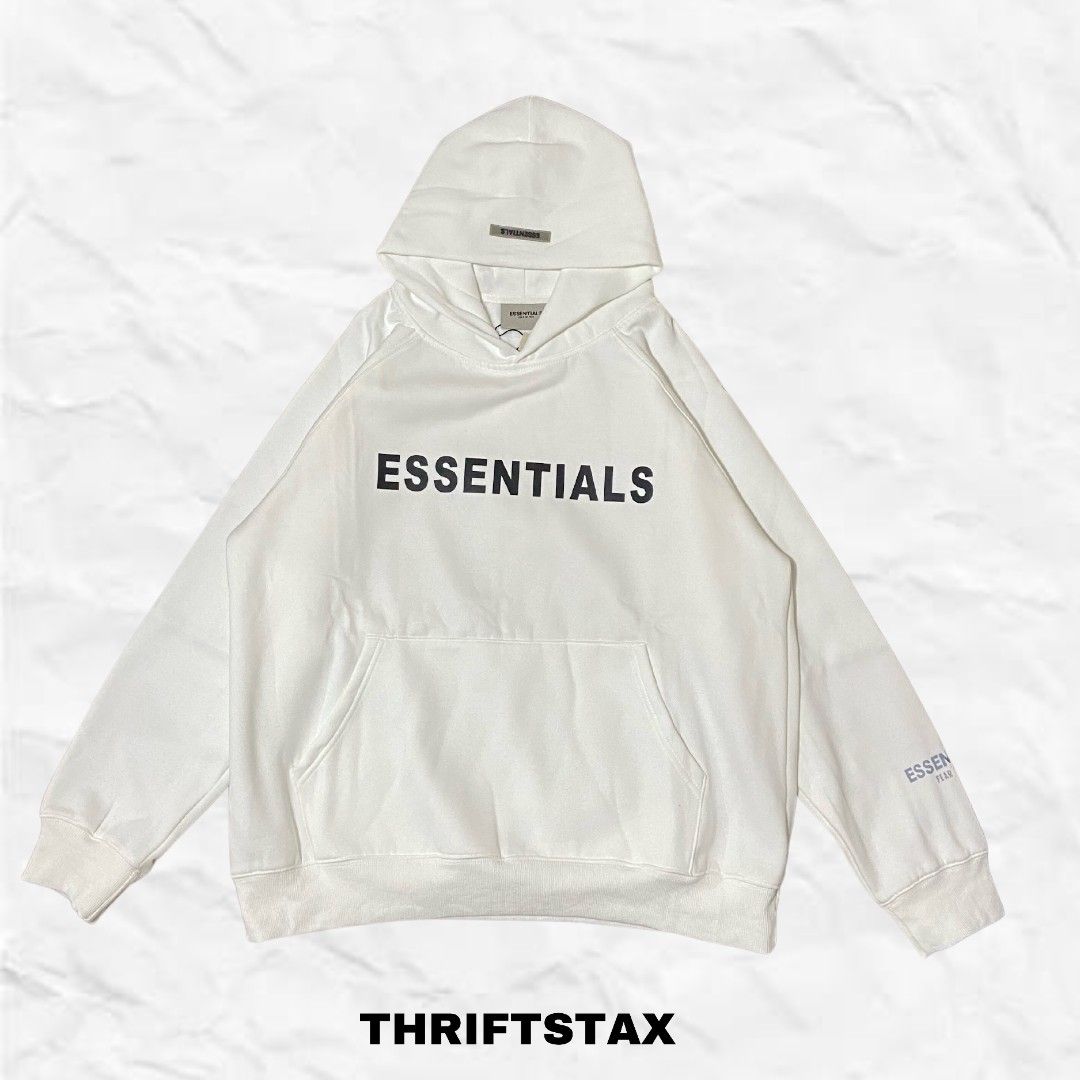 Essentials Hoodie White, Men's Fashion, Coats, Jackets and