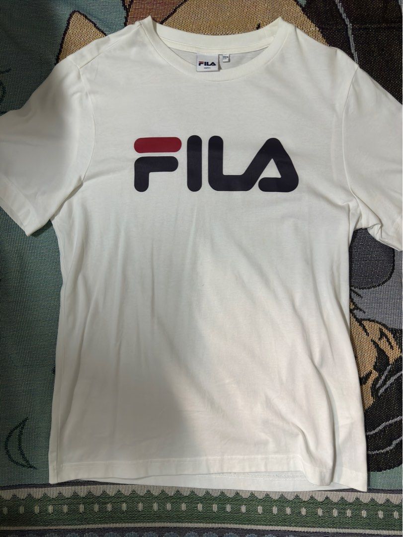 Fila Logo T shirt Men s Fashion Tops Sets Tshirts Polo