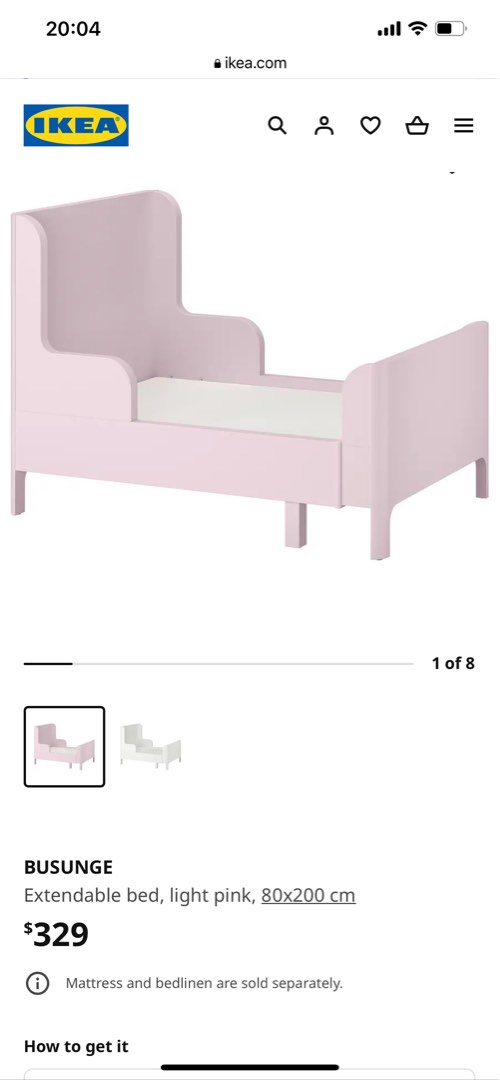 For free Ikea BUSUNGE Extendable bed, Furniture & Home Living