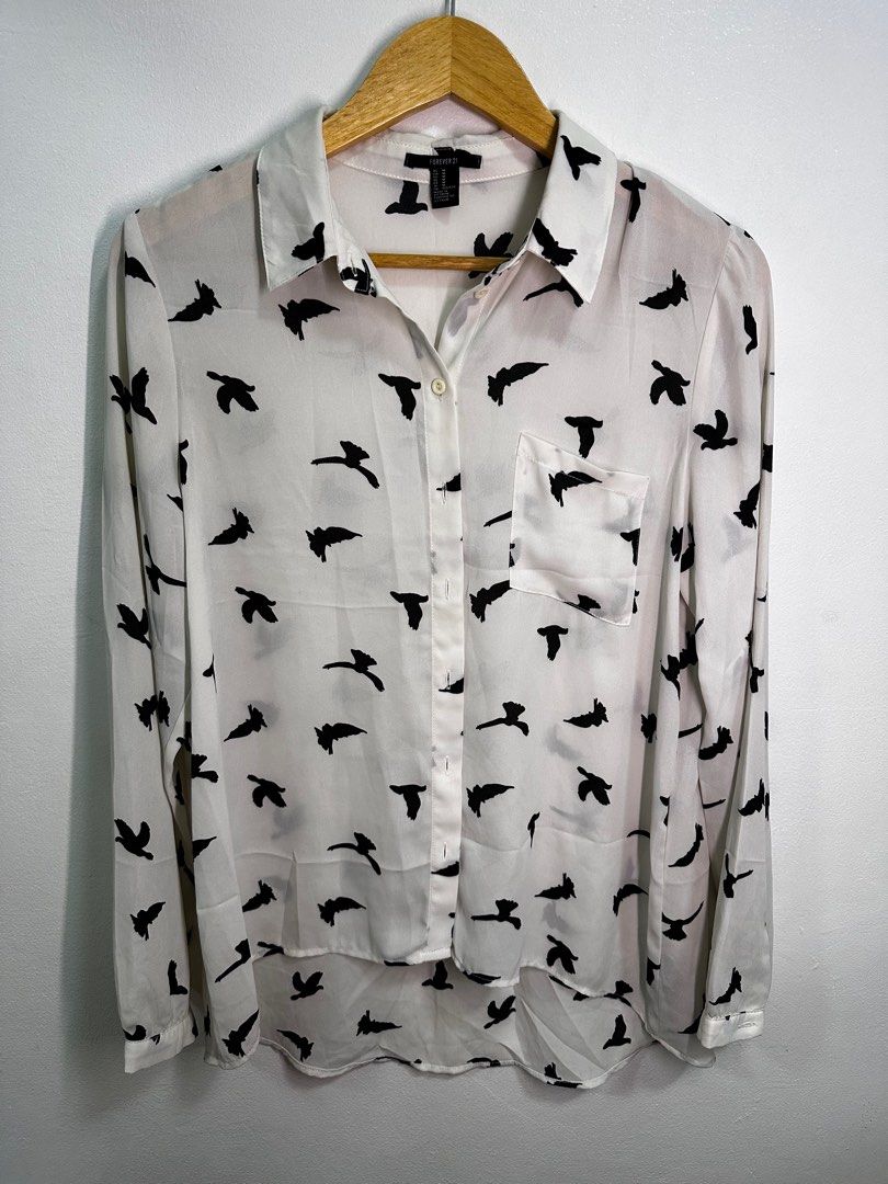 Forever 21 white blouse Women s Fashion Tops Blouses on Carousell