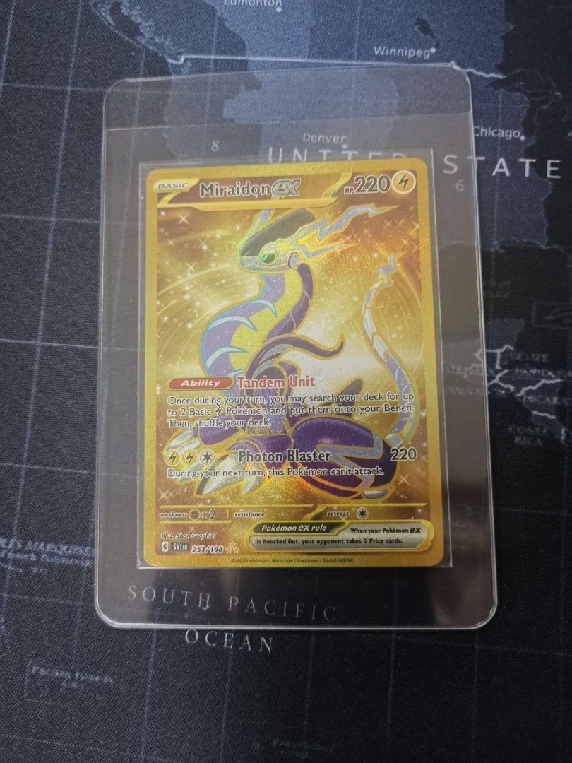 New Pokémon TCG Scarlet & Violet - Miraidon EX Secret Rare 253/198 NM
