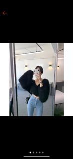 Fur cardigan