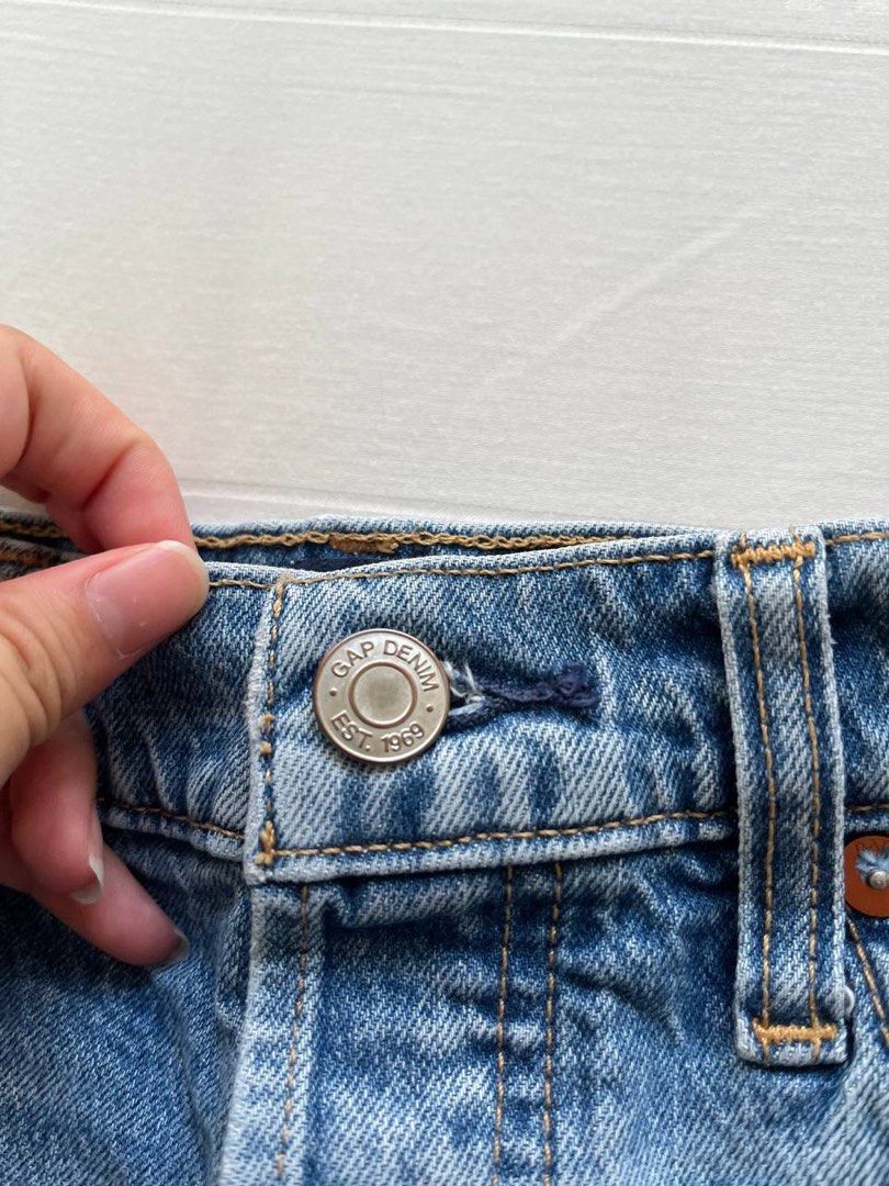 gap high waisted denim shorts raw hem Women s Fashion Bottoms