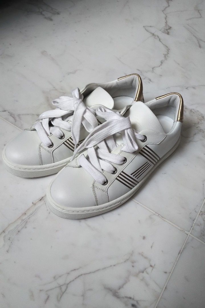 Genuine white Hermes Advantage womens sneakers, Luxury, Sneakers