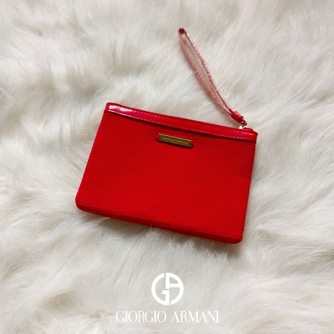 Giorgio armani red makeup bag 2025