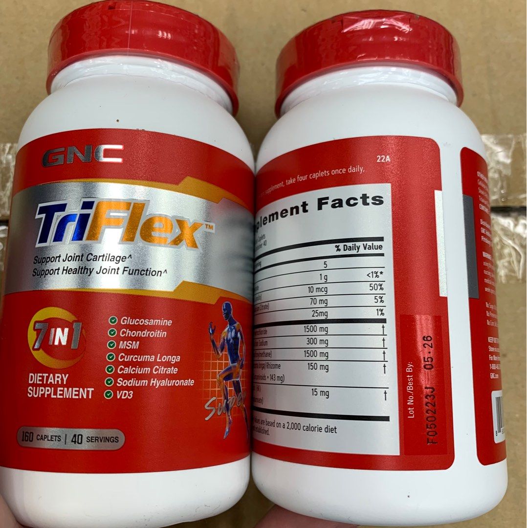 GNC Triflex 7in1 健安喜七合一加鈣優骨力氨糖軟骨素運動關節160片 