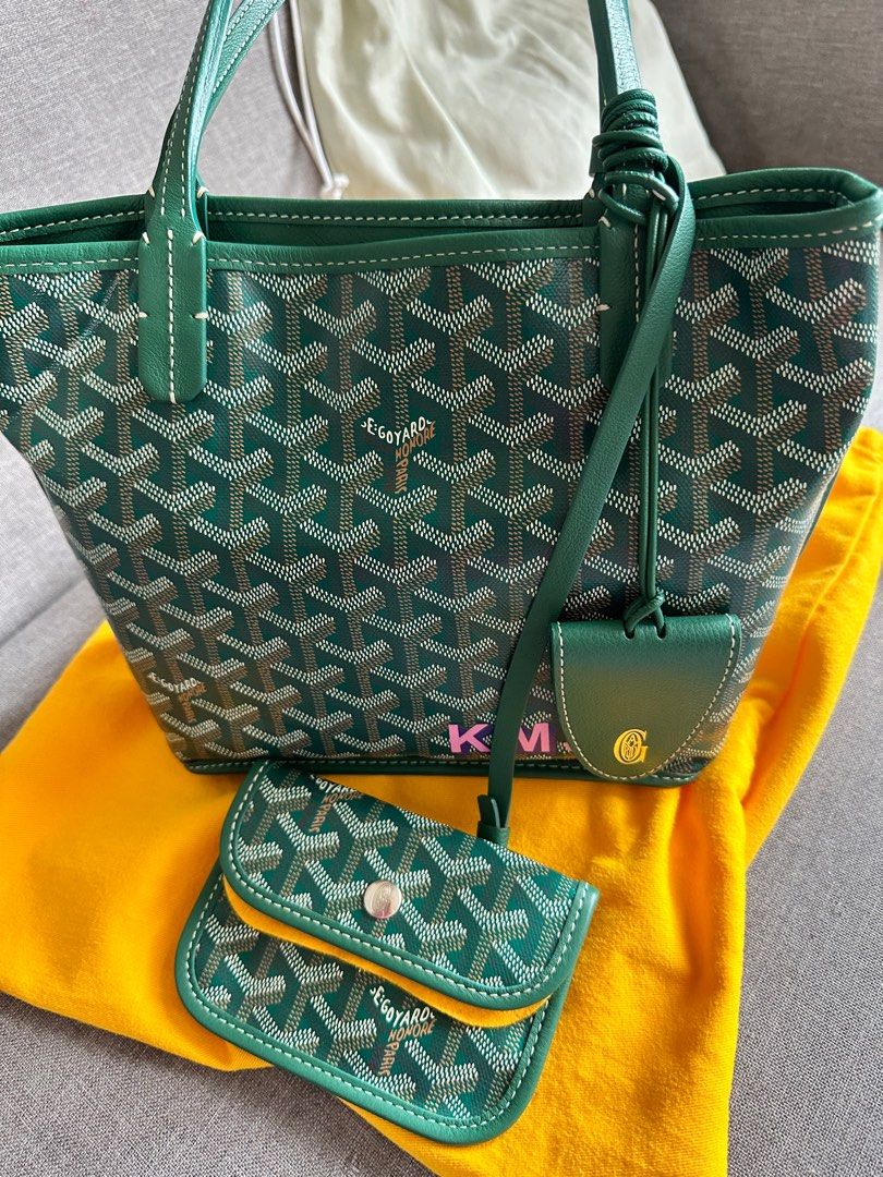 Brand New Goyard Anjou Mini Bag in Dark Red Canvas and Leather, Luxury,  Bags & Wallets on Carousell