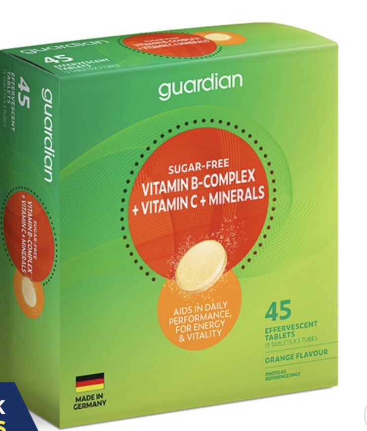 Guardian Vitamin + Vitamin C + Minerals (45 tablets) expiring