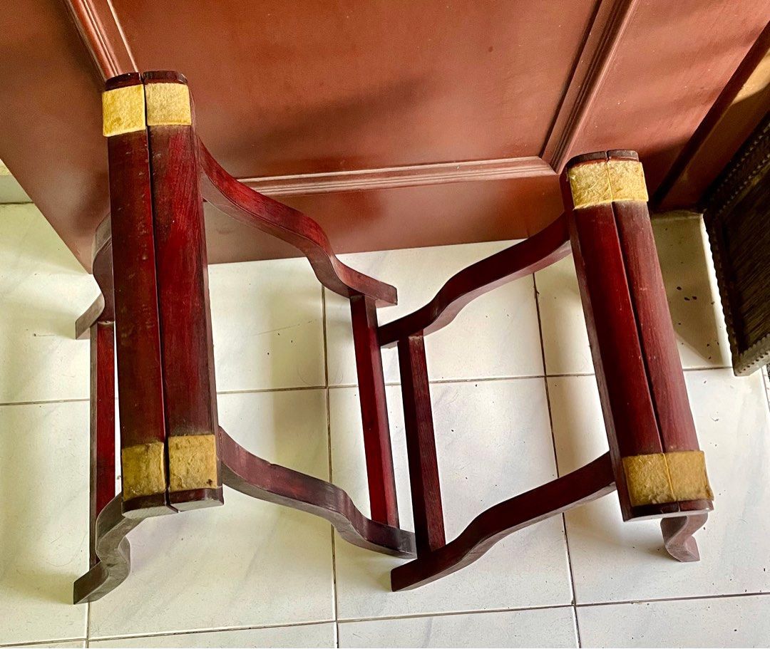 Guzheng Stands Red Wood, Hobbies & Toys, Music & Media, Music