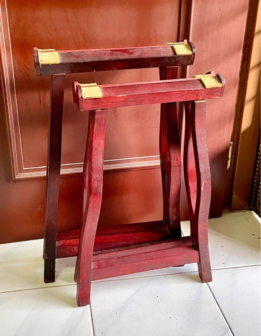 Guzheng Stands Red Wood, Hobbies & Toys, Music & Media, Music